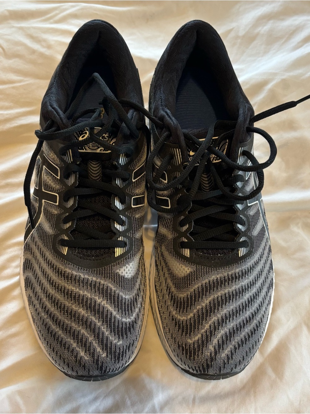 Asics Men’s Black and Gray Athletic Running Shoes
